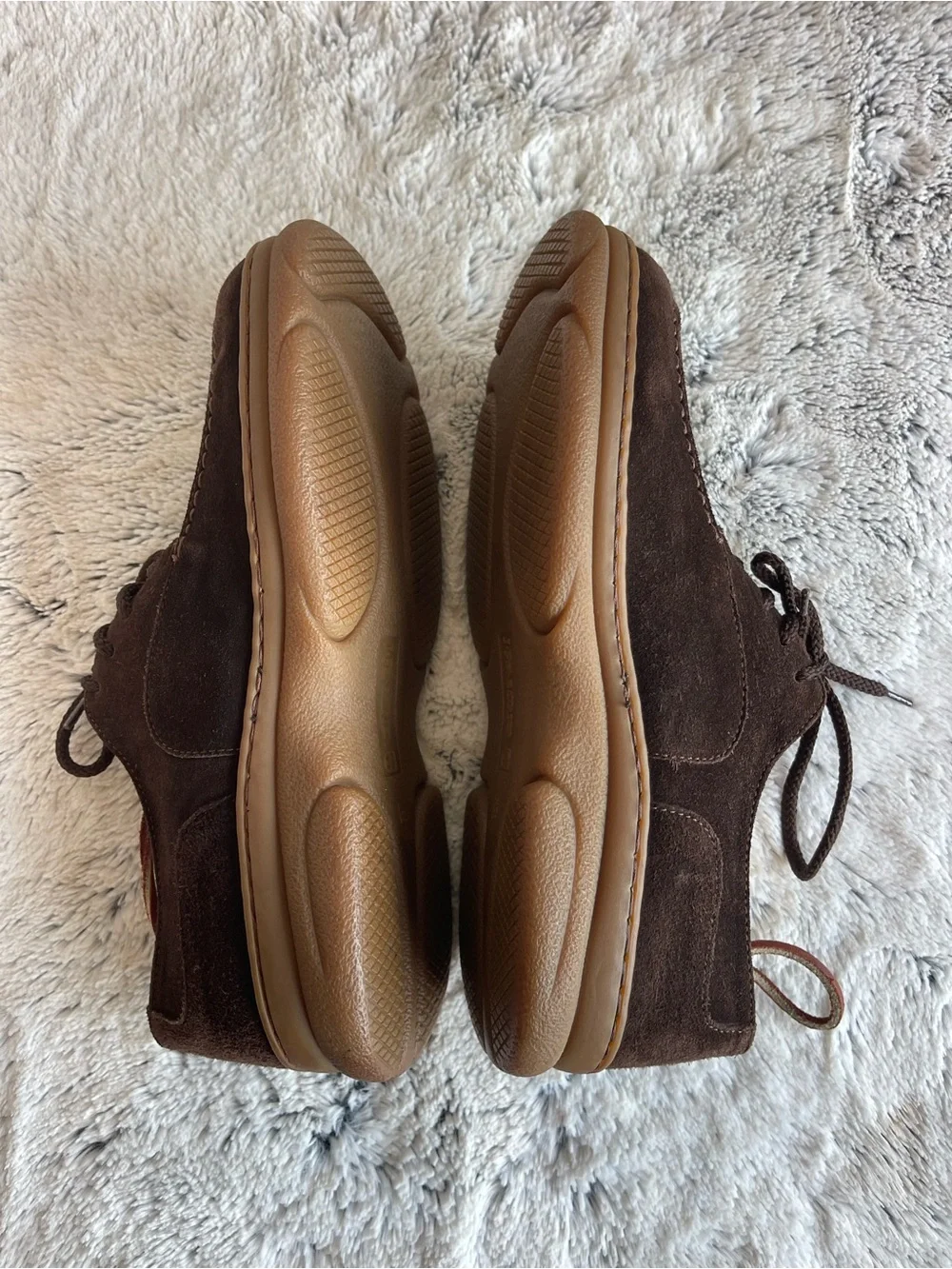 J. FENESTRIER Men’s Brown Suede Lace-Up Casual Shoes Size 7.5